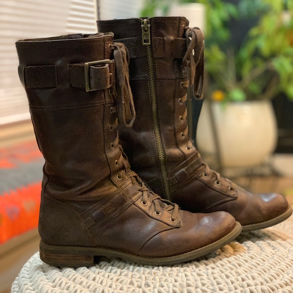 Timberland 7.5 brown leather boots